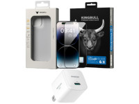 Combo iPhone 15 (Cốc 20W Innostyle+Ốp Mipow+Dán Kingbull+Hộp quà)