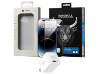 Combo iPhone 15 Pro (Cốc 20W Innostyle+Ốp Mipow+Dán Kingbull+Hộp quà)