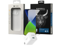 Combo iPhone 15 Pro Max (Cốc 20W Innostyle+Ốp Mipow+Dán Kingbull+Hộp quà)