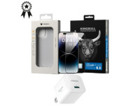 Combo quà VIP cho iPhone 15 mới (Cốc 20W Innostyle+Dán Kingbull+Ốp Mipow+VIP Toàn diện 24 Tháng)