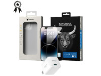 Combo quà VIP cho iPhone 15 Pro mới (Cốc 20W Innostyle+Dán Kingbull+Ốp Mipow+VIP Toàn diện 24 Tháng)