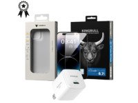 Combo quà VIP cho iPhone 15 Plus mới (Cốc 20W Innostyle+Dán Kingbull+Ốp Mipow+VIP 1 đổi 12 Tháng)