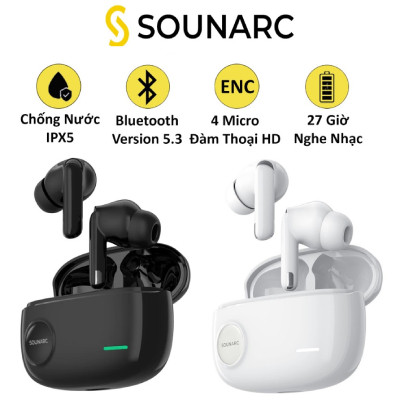 Tai Nghe True Wireless Sounarc Q2 Active Noise Cancelling