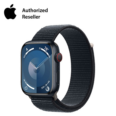 apple watch series 9 45mm lte mat nhom day quan the thao den xanh tham