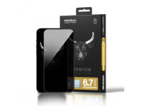 Dán cường lực chống nhìn trộm iPhone 16 Plus/15 Plus Mipow Kingbull HD Premium Silk