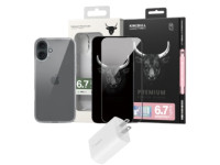 Combo iPhone 16 Plus (Cốc 25W Belkin+Ốp Mipow+Dán Mipow)