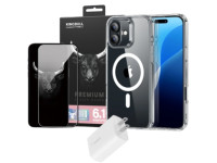 Combo iPhone 16 (Cốc 25W Belkin+Ốp ESR+Dán Mipow)