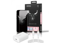 Combo iPhone 16 Pro cũ (Cốc 25W+Cáp C to C Belkin+Dán KINGBULL)