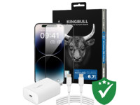 Combo VIP iPhone 15 Plus cũ (Cốc 25W+Cáp C to C Belkin+Dán KINGBULL+VIP 1 đổi 1 12 Tháng)
