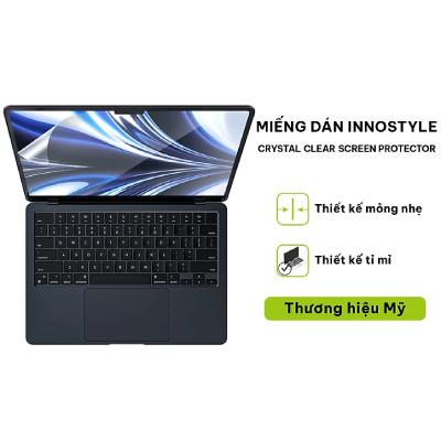 Miếng dán màn hình MacBook Air M2/M3 13 inch Innostyle Crystal