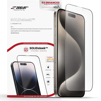 Miếng dán cường lực iPhone 15 Pro Max Zeelot Solidsleek