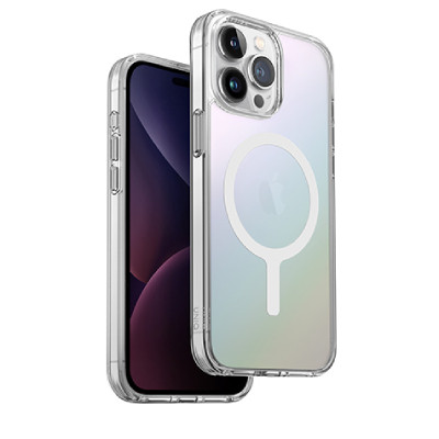 Ốp lưng iPhone 15 Pro Max UNIQ Hybrid Lifepro Xtreme hỗ trợ sạc MagSafe Iridescent
