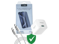 Combo VIP iPhone 15 Pro cũ (Cốc 20W+Cáp C to C Innostyle+Dán T-Rex+VIP 1 đổi 1 12 Tháng)