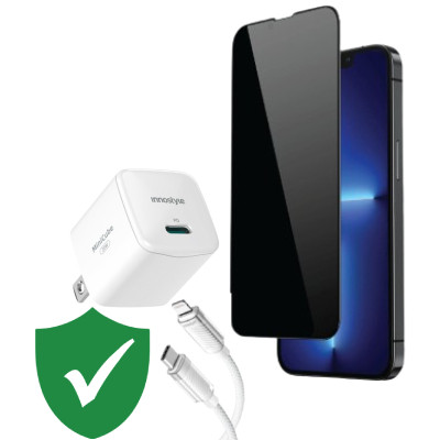 Combo quà VIP cho iPhone 13 Pro Max cũ (Cốc 20W+Cáp C to L Innostyle+Dán DEKEY+VIP 1 đổi 1 12 Tháng)