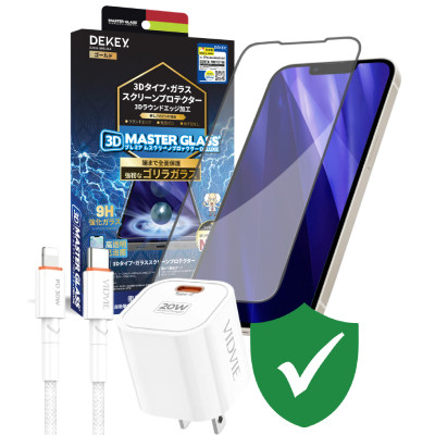 Combo VIP iPhone 14 Pro cũ (Cốc 20W+Cáp C to L VIDVIE+Dán DEKEY+VIP 1 đổi 1 12 Tháng)
