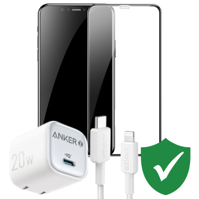 Combo VIP iPhone 11 Pro cũ (Cốc 20W+Cáp C to L ANKER+Dán DEKEY+24hCare 12 Tháng)