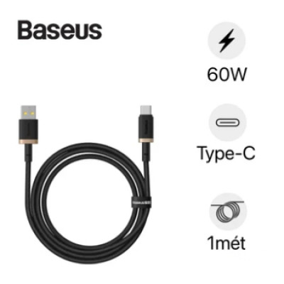 Cáp sạc nhanh Baseus Dura Series USB-A to Type-C 60W (1M)