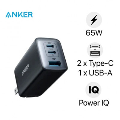 Cốc sạc Anker PowerPort III 3 cổng 65W A2667