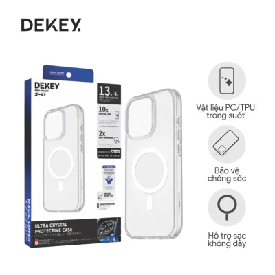 Ốp lưng iPhone 13 DEKEY Magsafe Cover Ultral Crystal