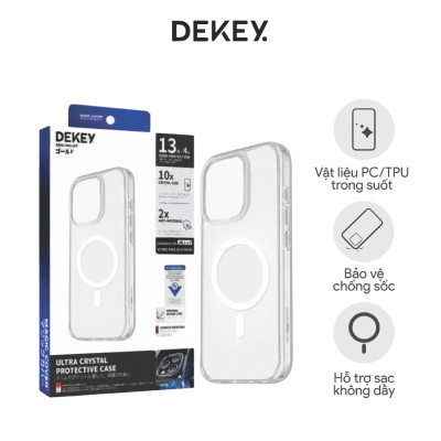 Ốp lưng iPhone 14 Pro Max DEKEY Magsafe Cover Ultral Crystal