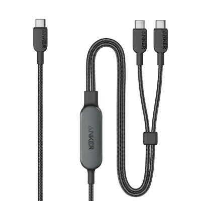 Cáp sạc nhanh Anker 2 in 1 Type-C to Type-C 140W Nylon 1.2M A8895H11