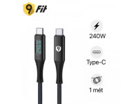 Cáp sạc 9Fit Supreme USB-C to USB-C LCD 240W dài 1M 9C24