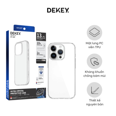 Ốp lưng iPhone 15 Pro DEKEY Cover Ultral Crystal