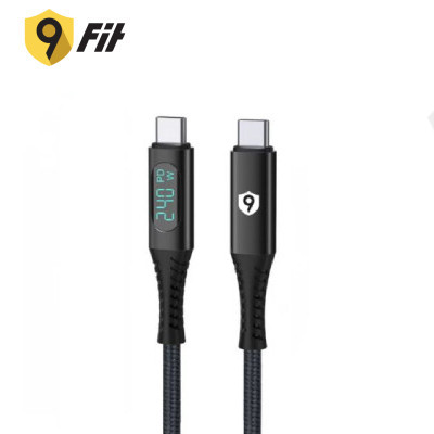 Cáp sạc 9Fit Supreme USB-C to USB-C LCD 240W dài 1M 9C24