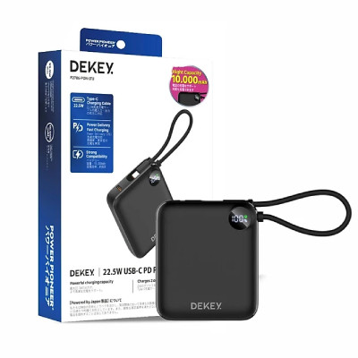 Sạc Dự Phòng DEKEY Power Pioneer 10.000mAh USB-C PD Power Bank 22.5W kèm cáp Type-C