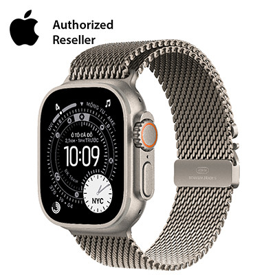 Apple Watch Ultra 3 2025 49mm LTE - Viền Titan dây Milanese Medium | Chính hãng Việt Nam