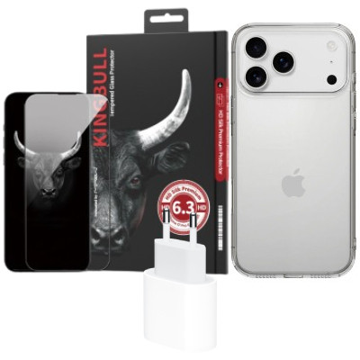 Combo VIP iPhone 17 Pro (Cốc 20W APPLE+Dán KINGBULL+Ốp MIPOW)