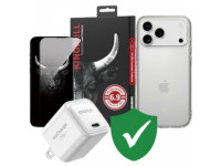 Combo VIP iPhone 17 Pro Max (Cốc 35W INNOSTYLE+Dán KINGBULL+Ốp MIPOW+VIP 1 đổi 1 12 Tháng)