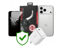 Combo VIP iPhone 17 Pro Max (Cốc 45W INNOSTYLE+Dán KINGBULL+Ốp MIPOW+VIP 24 Tháng toàn diện)