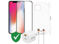 Combo VIP iPhone 11 cũ (Cốc 20W+Cáp C to L REXON+Dán TOP+PPF+24hCare 12 Tháng)
