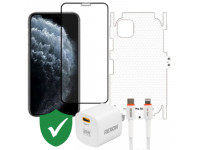 Combo VIP iPhone 11 Pro Max cũ (Cốc 20W+Cáp C to L REXON+Dán TOP+PPF+24hCare 12 Tháng)