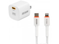 Combo Cốc sạc 20W + Cáp sạc C to L REXON