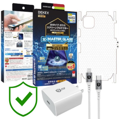 Combo VIP iPhone 12/12 Pro cũ (Cốc 20W+Cáp C to L 9FIT+Dán DEKEY+PPF+24hCare 12 Tháng) SKU: COMBO00383