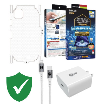 Combo VIP iPhone 12/12 Pro cũ (Cốc 20W+Cáp C to L 9FIT+Dán DEKEY+PPF+VIP 1 đổi 1 12 Tháng)