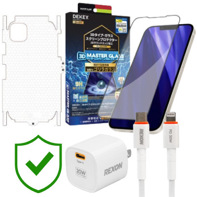 Combo VIP iPhone 12/12 Pro Max cũ (Cốc 20W+Cáp C to L REXON+Dán DEKEY+PPF+24hCare 12 Tháng) SKU: COMBO00338