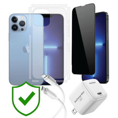 Combo VIP iPhone 13 Pro Max cũ (Cốc 20W+Cáp C to L Innostyle+Dán DEKEY+PPF+24hCare 12 Tháng) SKU: COMBO00111