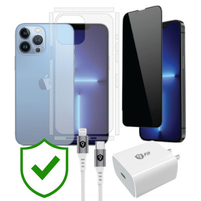 Combo VIP iPhone 13 Pro Max cũ (Cốc 20W+Cáp C to L 9FIT+Dán DEKEY+PPF+24hCare 12 Tháng) SKU: COMBO00386