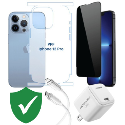 Combo VIP iPhone 13/ 13 Pro cũ (Cốc 20W+Cáp C to L Innostyle+Dán DEKEY+PPF+VIP 1 đổi 1 12 Tháng)