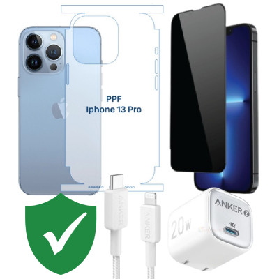 Combo VIP iPhone 13/ 13 Pro cũ (Cốc 20W+Cáp C to L ANKER+Dán DEKEY+PPF+VIP 1 đổi 1 12 Tháng)