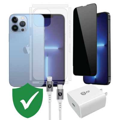 Combo VIP iPhone 13 Pro Max cũ (Cốc 20W+Cáp C to L 9FIT+Dán DEKEY+PPF+VIP 1 đổi 1 12 Tháng)