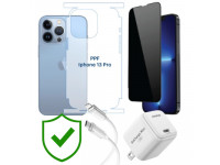 Combo VIP iPhone 13/ 13 Pro cũ (Cốc 20W+Cáp C to L Innostyle+Dán DEKEY+PPF+24hCare 12 Tháng)