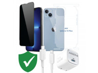 Combo VIP iPhone 14 Plus cũ (Cốc 20W+Cáp C to L ANKER+Dán DEKEY+PPF+VIP 1 đổi 1 12 Tháng)