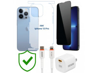 Combo VIP iPhone 13/ 13 Pro cũ (Cốc 20W+Cáp C to L REXON+Dán DEKEY+PPF+24hCare 12 Tháng)