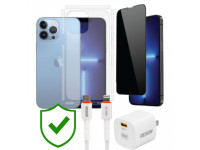 Combo VIP iPhone 13 Pro Max cũ (Cốc 20W+Cáp C to L REXON+Dán DEKEY+PPF+24hCare 12 Tháng)
