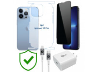 Combo VIP iPhone 13/ 13 Pro cũ (Cốc 20W+Cáp C to L 9FIT+Dán DEKEY+PPF+24hCare 12 Tháng)