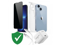 Combo VIP iPhone 14 cũ (Cốc 20W+Cáp C to L Innostyle+Dán DEKEY+PPF+VIP 1 đổi 1 12 Tháng)